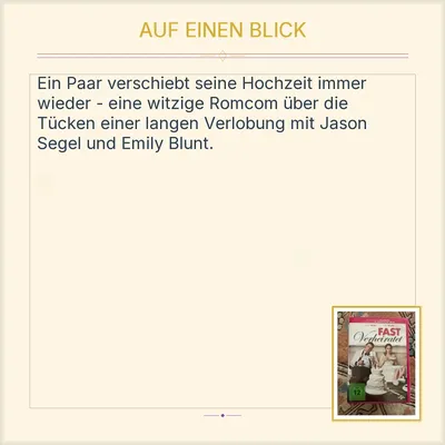 Fast Verheiratet DVD Jason Segel Emily Blunt Romcom Komödie