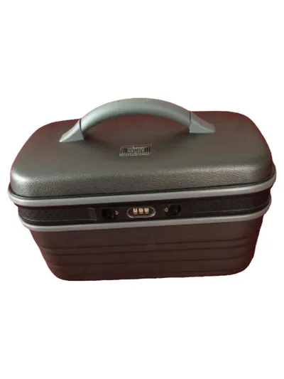 MANTONI Kosmetikkoffer Grau mit Zahlenschloss Schminkkoffer Beauty Case