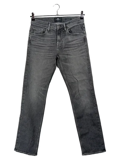 7 For All Mankind Herren Jeans Standard Fit Straight Leg Grau W29