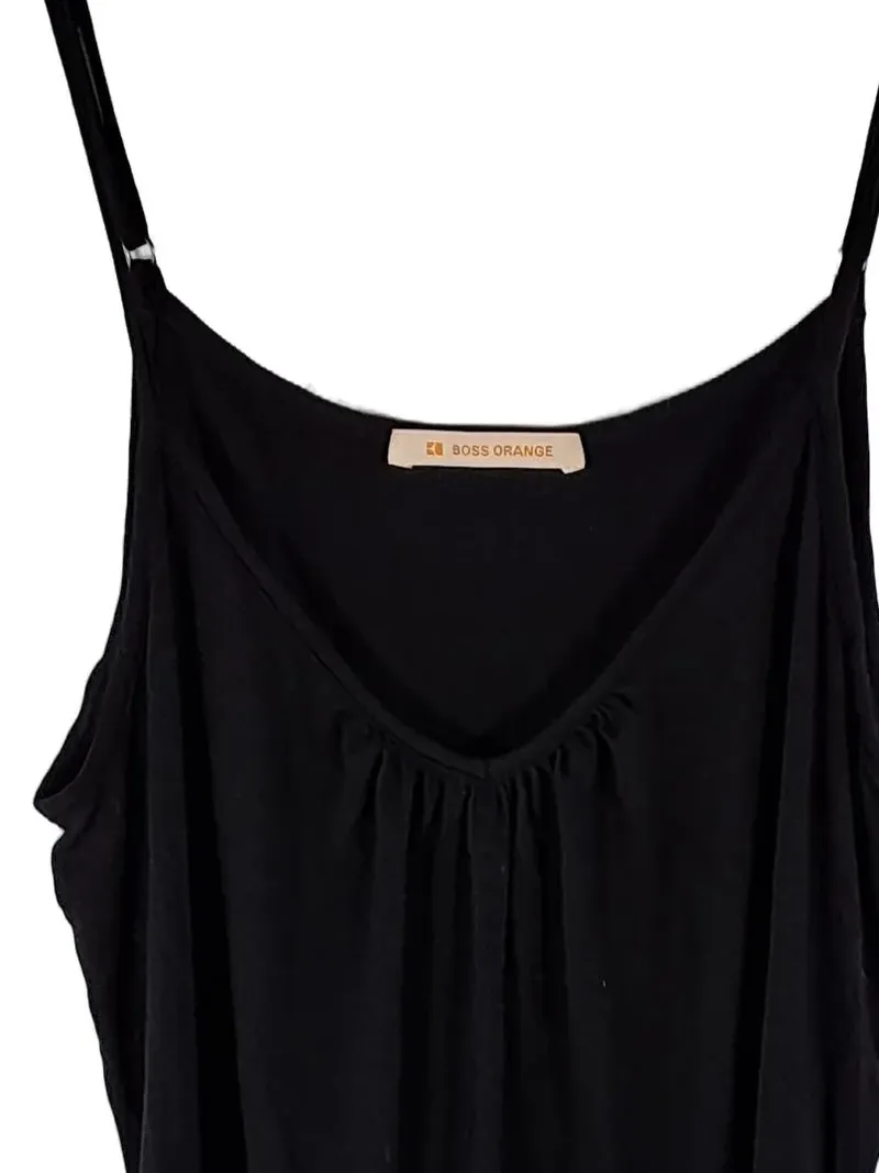 BOSS Orange Damen Trägerkleid Sommerkleid Schwarz Gr. 36/S Viskose 2