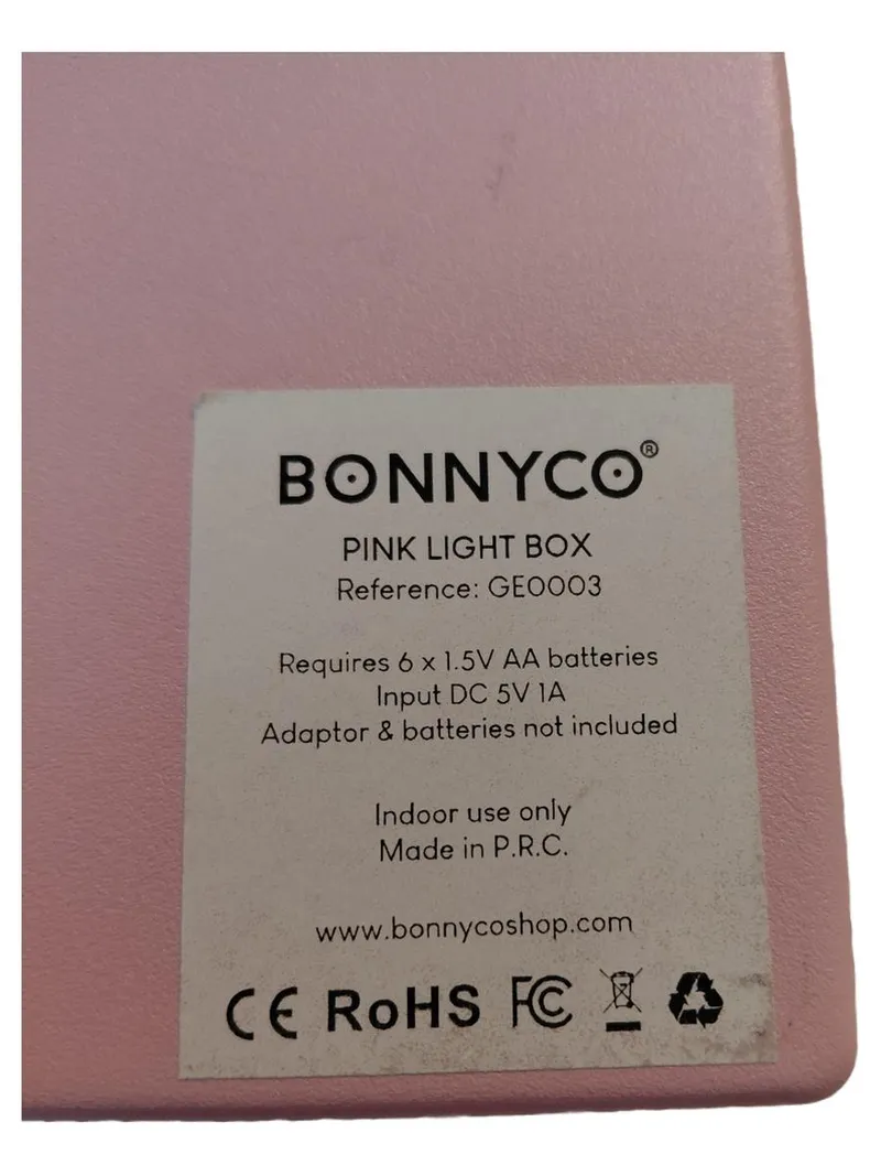 BONNYCO Pink Light Box Lichtbox Halloween Buchstaben Symbole USB Rosa 3