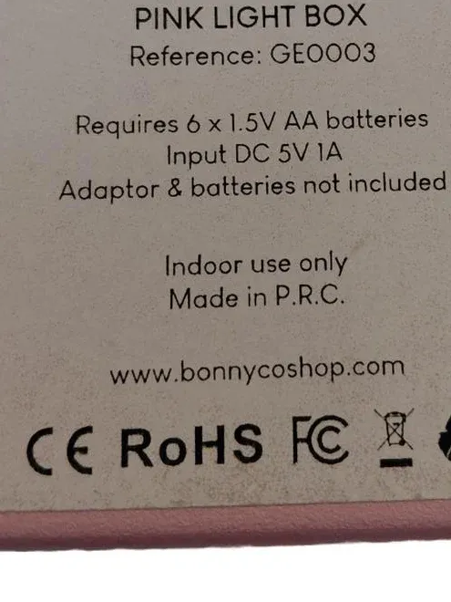 BONNYCO Pink Light Box Lichtbox Halloween Buchstaben Symbole USB Rosa 4
