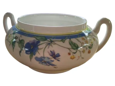 Royal Worcester Zuckerdose Pastorale Weiß Klassisch Blumen Porzellan