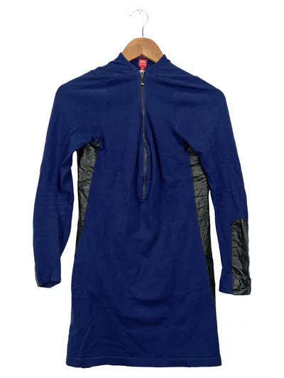 MISS CAPTAIN Damen Freizeitkleid Gr. 38 Blau Casual Baumwolle