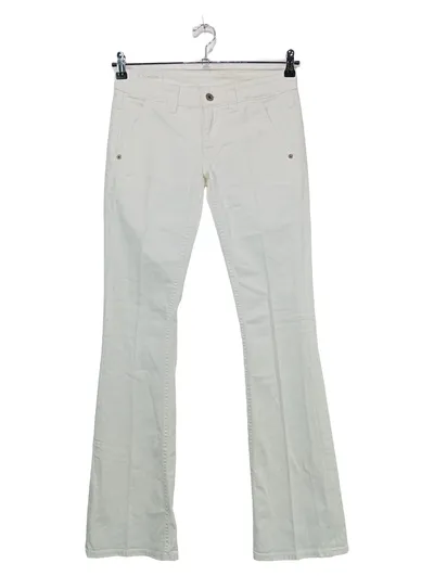 Dondup Damen Jeans Bootcut Hose Weiß Gr. 38 W29 Casual