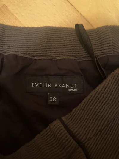 Evelin Brandt Berlin Bleistiftrock Damen Gr. 38 Braun Business Rock