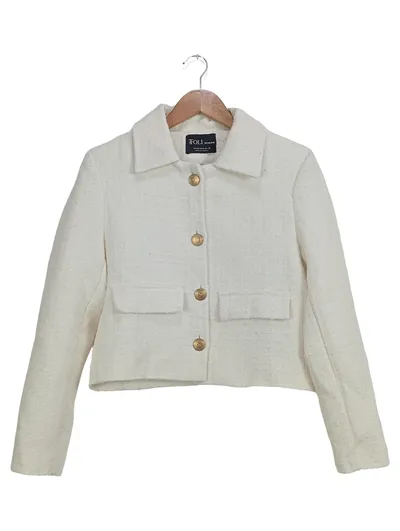 TOLI Damen Blazer Jacke Gr. 38/M Weiß Strukturmuster Elegant