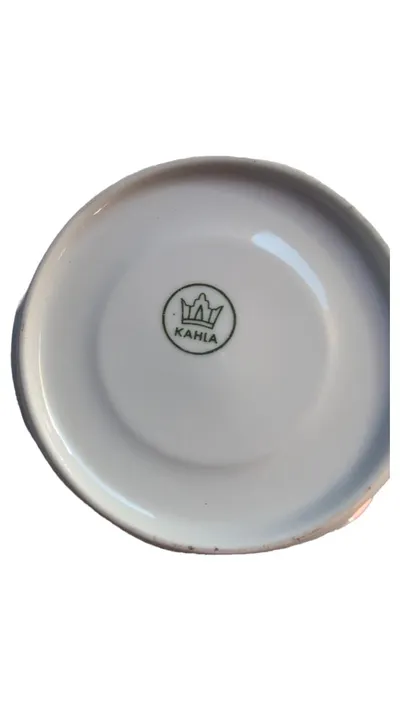 Kahla Porzellan Unterteller 4er Set Rosen Blumenmuster Vintage Weiß 15cm