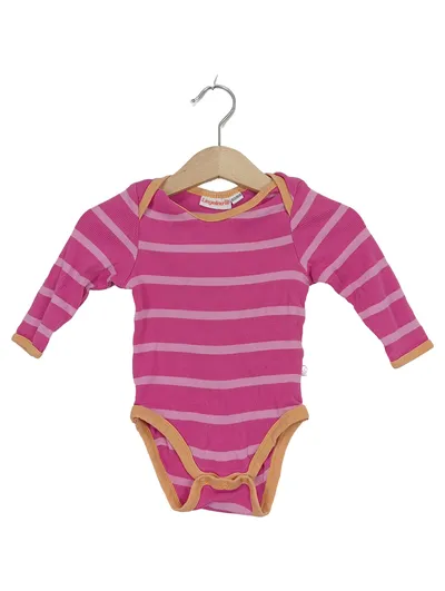 Liegelind Baby Body Langarm Gr. 62/68 Pink Gestreift Baumwolle