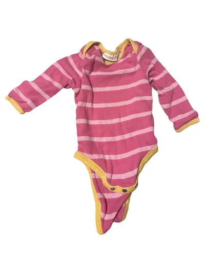 Liegelind Baby Body Langarm Gr. 62/68 Pink Gestreift Baumwolle