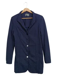 AUST Damen Sweatjacke Blazer Gr. 36 Blau Gepunktet Baumwolle 1