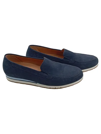 Gabor Comfort Damen Slipper Loafer Blau Wildleder Gr. 41 OptiFit