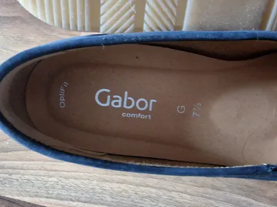 Gabor Comfort Damen Slipper Loafer Blau Wildleder Gr. 41 OptiFit
