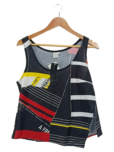 Miss Captain Trend Damen Top Gr. 40/L Mehrfarbig Grafisch Asymmetrisch