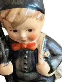 Goebel Schornsteinfeger Junge Dekofigur Porzellan Grau 10cm