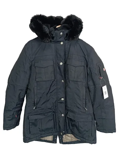 Wellensteyn Herren Parka Winterjacke Gr. L schwarz Fellkapuze Outdoor