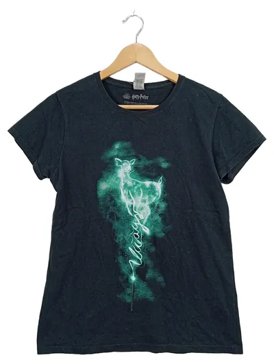 Harry Potter Herren T-Shirt Patronus Always Hirsch Gr. M Schwarz Gildan