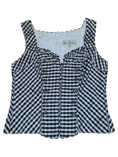 Lisa's Landhaus Bluse Damen 36/S Vintage Gingham Kariert Mehrfarbig