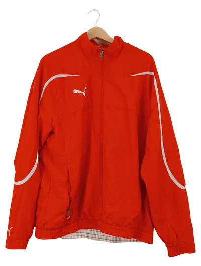 PUMA Trainingsjacke Herren Gr. L Rot Sportjacke Windbreaker