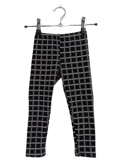 Impidimpi Mädchen Leggings Gr. 98 Kariert Schwarz Grau Rosa