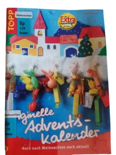 TOPP Originelle Adventskalender Bastelbuch Eva Sommer Mehrfarbig Weihnachtlich