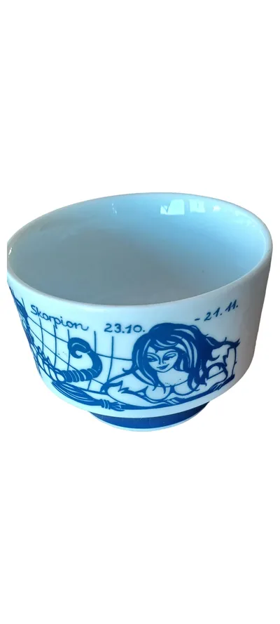 Colditz Porzellan Kaffeetasse Skorpion Weiß Klassisch Porzellan