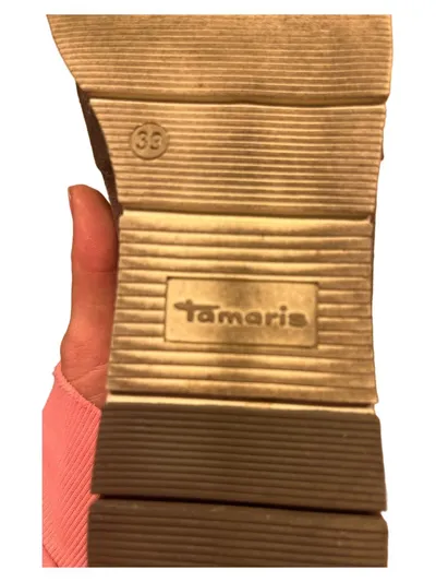 Tamaris Damen Sneaker Low Grau Schnürung Freizeit Metallic Gr. 39