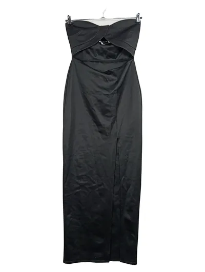 ASOS Design Damen Maxikleid Schwarz Gr. 40 Bandeau Cut-Out Schlitz