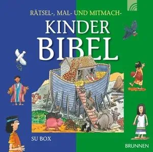 BRUNNEN Rätsel-, Mal- und Mitmach-Kinderbibel Activity Buch Mehrfarbig 1