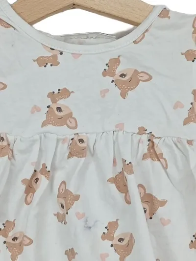 ergee Baby Body Gr. 62 Tiermotiv Rüschen Weiß Baumwolle Mädchen