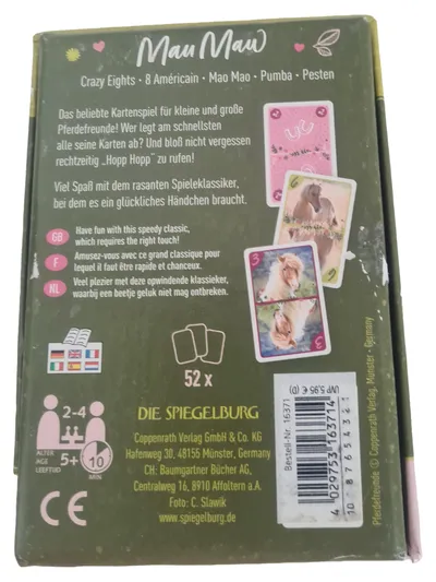 Mau Mau Kartenspiel Pferdefreunde Die Spiegelburg Crazy Eights 52 Karten