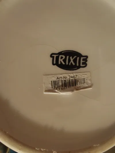 Trixie Keramik Napf Schale Weiß Blau 12cm Futternapf Art-Nr. 2467