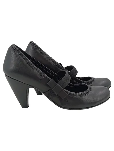 Pesaro Pumps Damen Mary Janes Gr. 39 Schwarz Klassisch Elegant