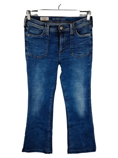 Pepe Jeans London Damen Bootcut Jeans W28/L32 Blau High Waist Flare
