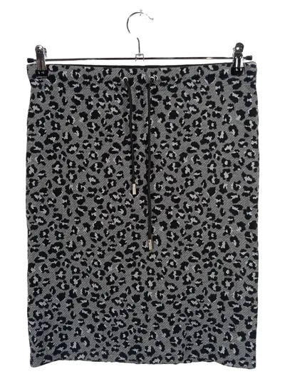 OPUS Bleistiftrock Animal Print Grau Damen Midirock Gr. 38 M Baumwolle