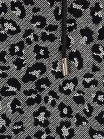 OPUS Bleistiftrock Animal Print Grau Damen Midirock Gr. 38 M Baumwolle