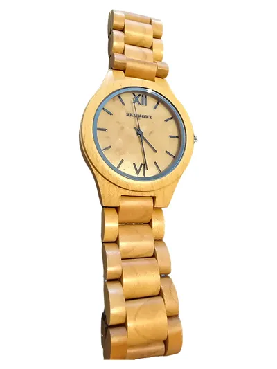 Redmond Damen Holzuhr Armbanduhr Beige Naturbezogen