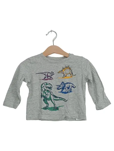 Baby Gap Langarmshirt Monster Grau Baumwolle Gr. 68