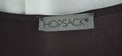 Hopsack Damen Maxikleid Langarm Gr. 46 Dunkelbraun mit Taschen