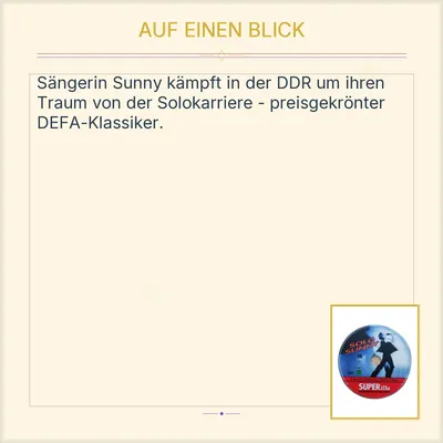 Solo Sunny DEFA DVD Sonderedition 60 Jahre DEFA SUPERillu DDR Klassiker Drama