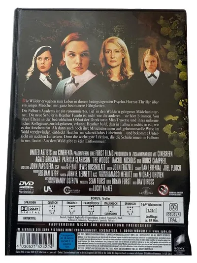 Sony Pictures The Woods DVD Psychohorror Agnes Bruckner Patricia Clarkson