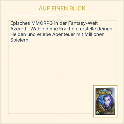 World of Warcraft PC Rollenspiel Blizzard Entertainment MMORPG Deutsch