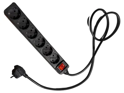 Hama 6-fach Steckdosenleiste Schwarz mit Schalter 3500W