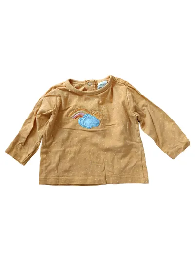 ALANA Mädchen Langarmshirt Gr. 74 Gelb Wolke Regenbogen Casual