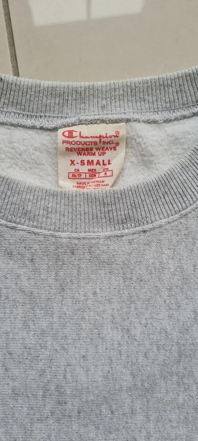 Champion Reverse Weave Sweatshirt Damen XS Grau Pullover Sweater