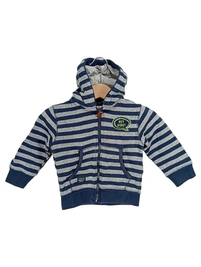 STACCATO Baby Kapuzenjacke Gr. 68 Jungen Blau Gestreift Hey Dude