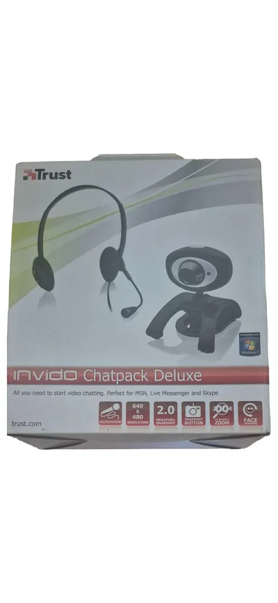 Trust 16431 Invidio Chatpack Deluxe Webcam Headset Set Schwarz