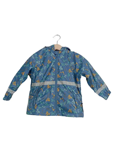 KUNIBOO® Kinder Regenjacke Gr. 86/92 Blau Roller Fahrrad Muster