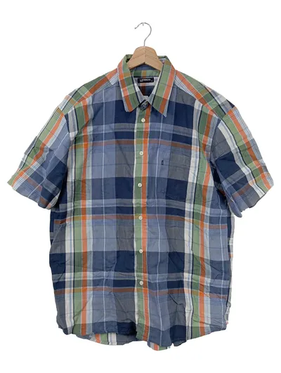 LERROS Herren Freizeithemd XL 52 Kariert Kurzarm Mehrfarbig Casual