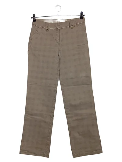 Kenny S. Damen Stoffhose Kariert Beige Gr. 36 W28 Baumwolle